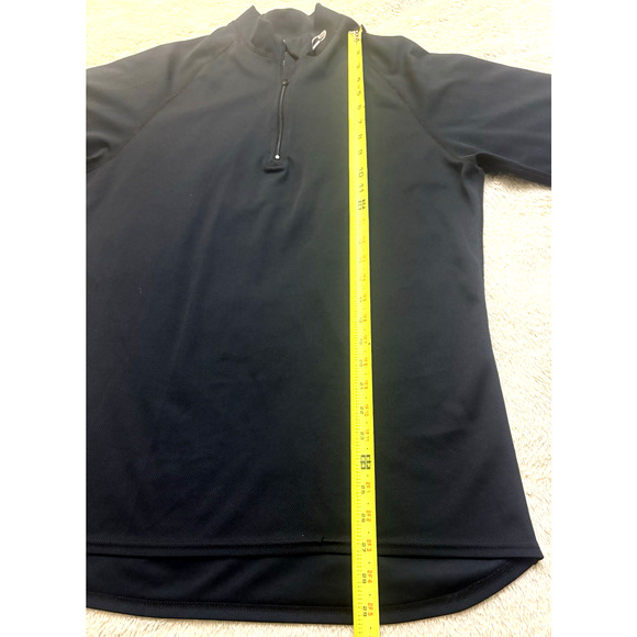 Champion 1/4 Zip Mens Extra Large Black Pullover Mock Neck Logo Long Sleeve - Picture 5 of 6